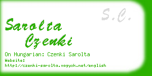 sarolta czenki business card